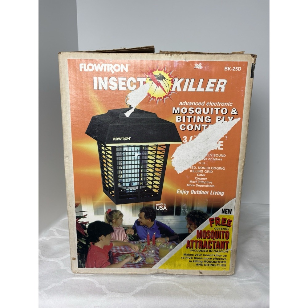VTG FLOWTRON Electric Bug Zapper Up 3/4 Acre Outdoor Insect Control BK-25D